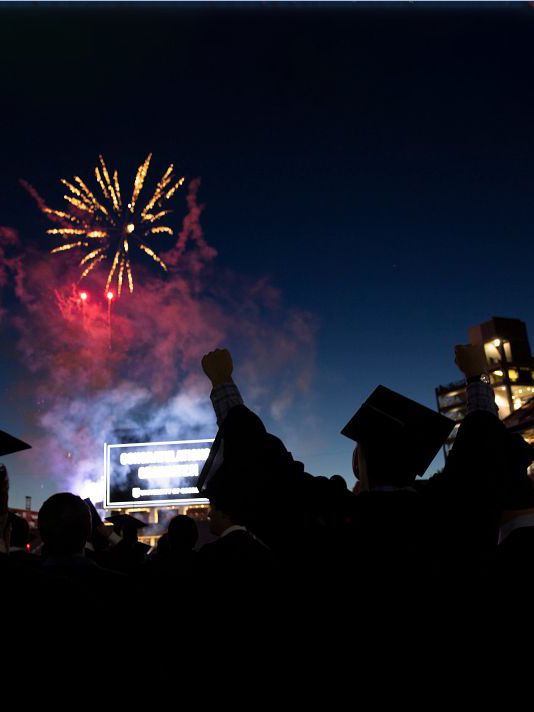 Fireworks at UGA graduation