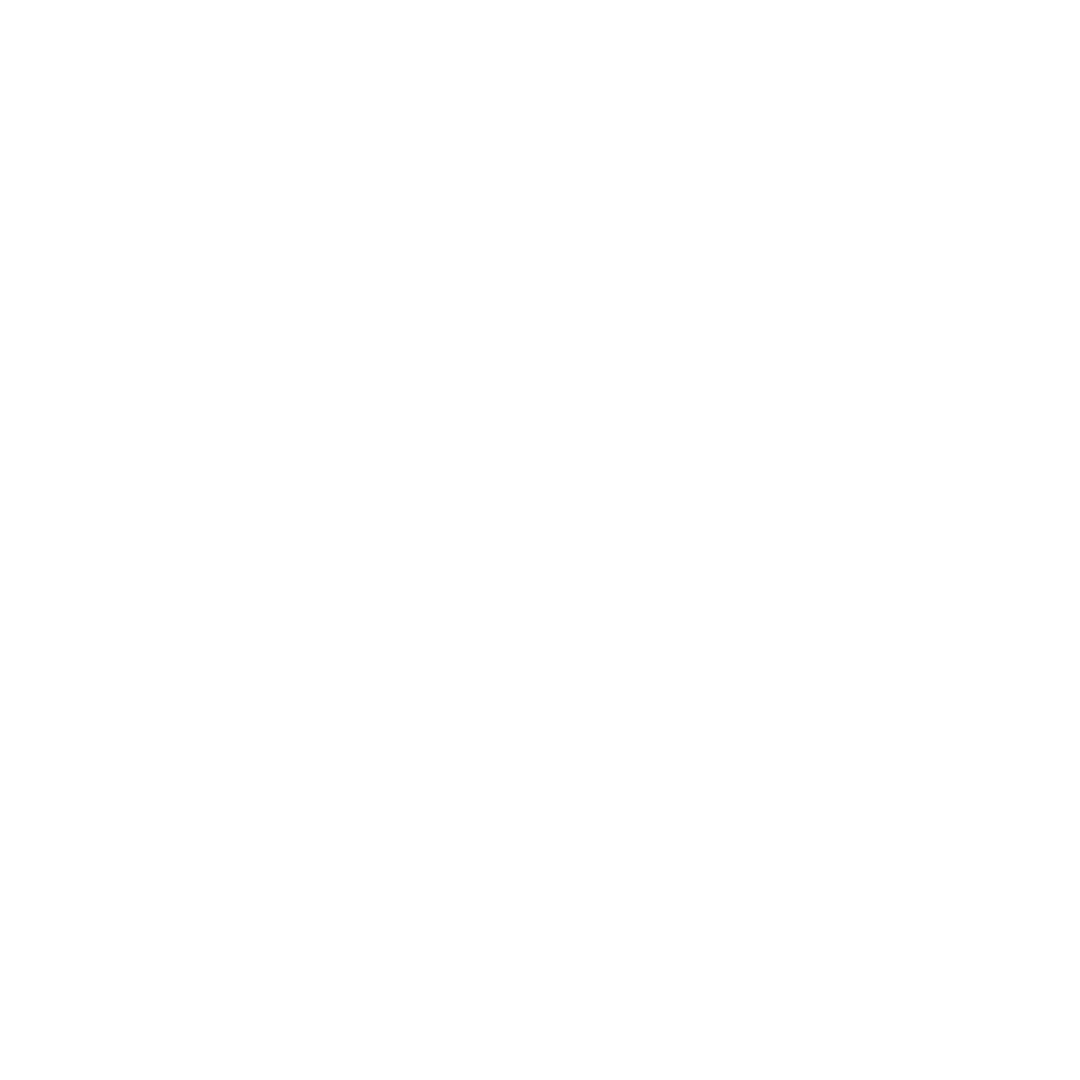 A circular black and white design featuring botanical line drawings with leaves and stems, surrounded by a dotted border.