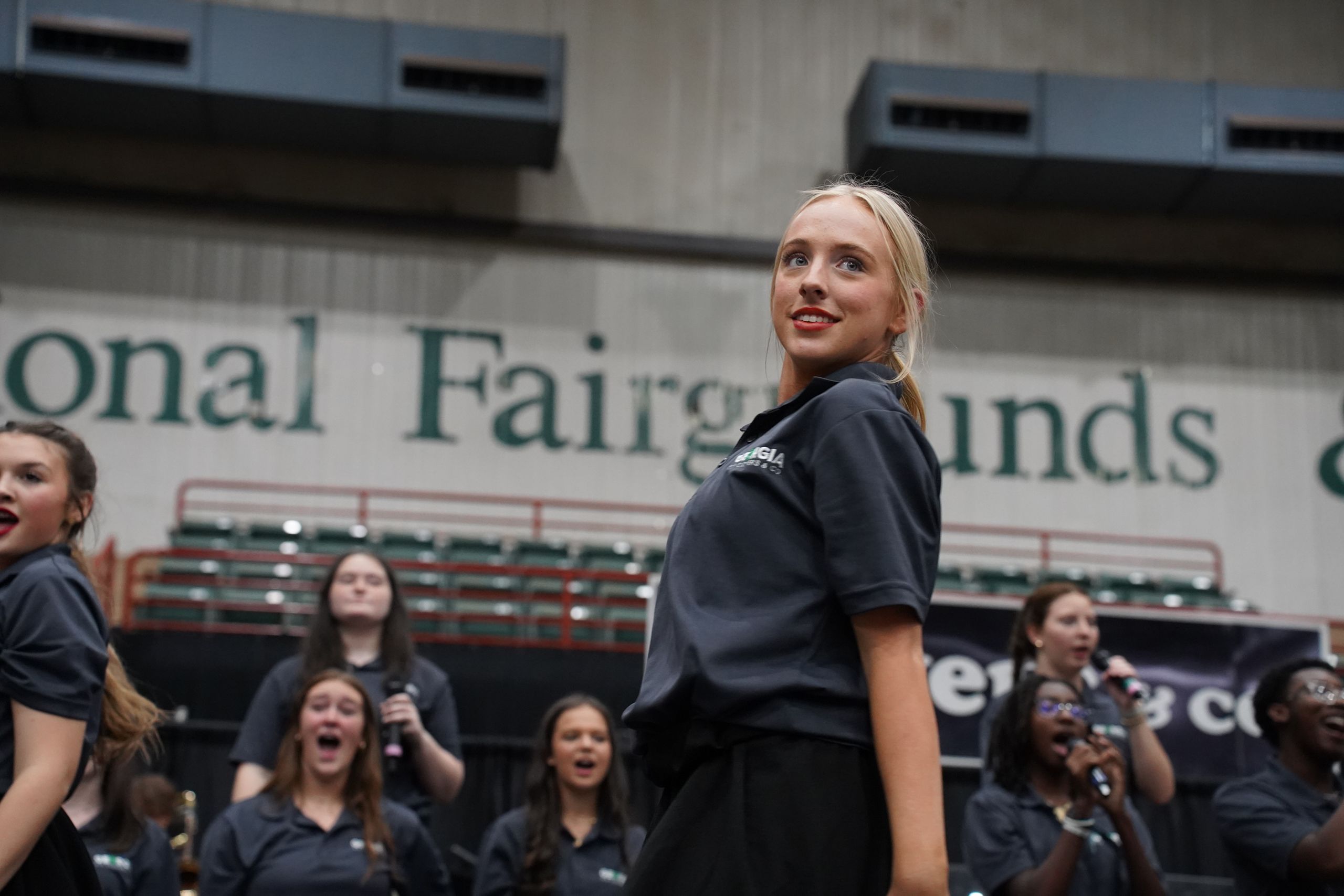 Dancers perform with Clovers and Co. at the Georgia National Fair. 