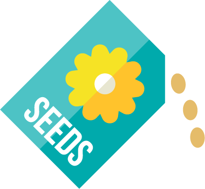 Flower seed packet illustration